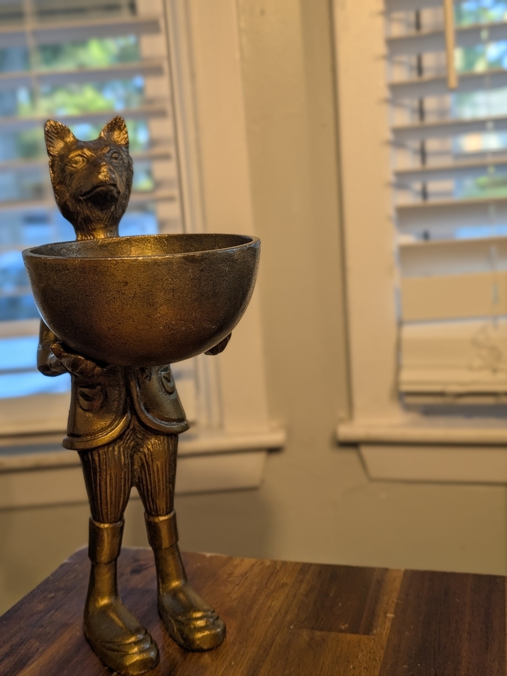Vintage Brass Decor Fox Waiter Mid-Century Modern -  boho chic home Decor - Picture 3 of 7